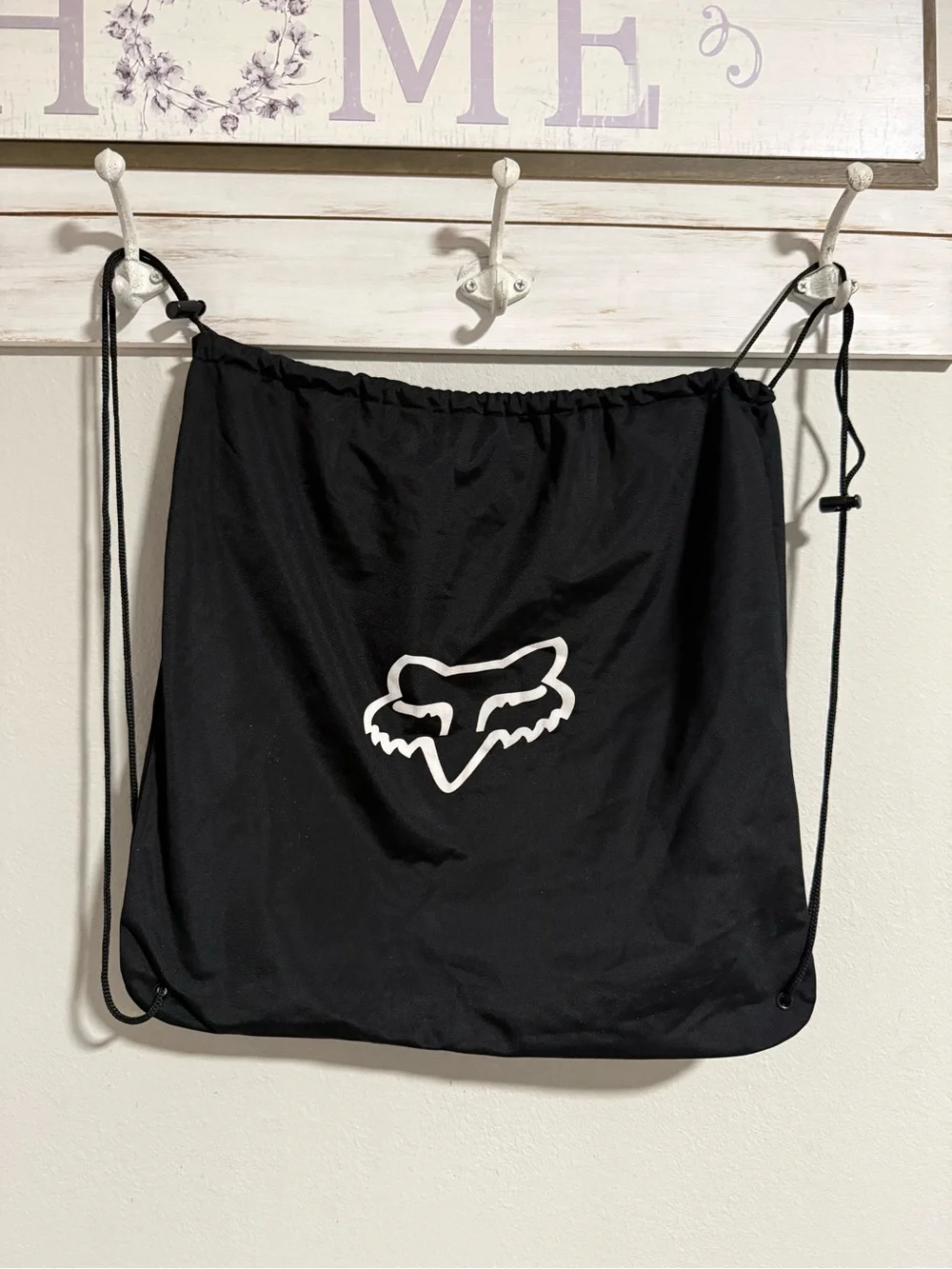 Fox Racing Black Drawstring Backpack - Picture 1 of 2